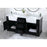 Elegant Kitchen/Bath Franklin 72" Double Bathroom Vanity, Black