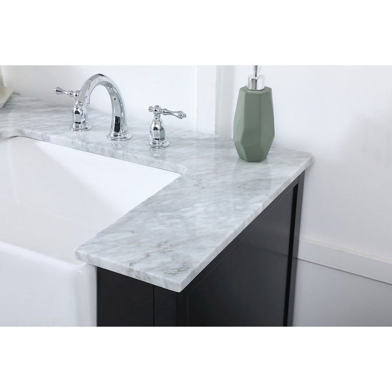 Elegant Kitchen/Bath Franklin 72" Double Bathroom Vanity, Black