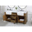 Elegant Kitchen/Bath Franklin 72" Double Bathroom Vanity, Driftwood