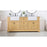 Elegant Franklin 72" Double Bathroom Vanity, Natural Wood