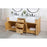 Elegant Franklin 72" Double Bathroom Vanity, Natural Wood