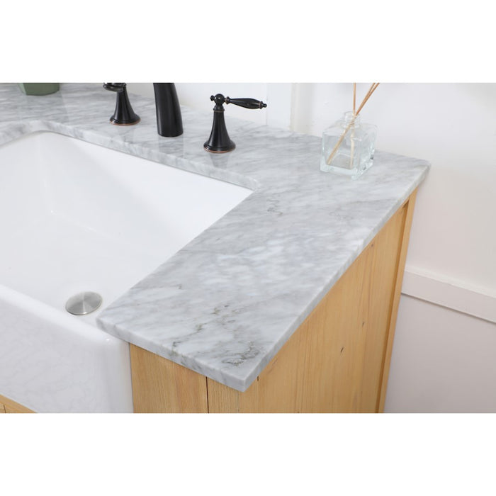 Elegant Franklin 72" Double Bathroom Vanity, Natural Wood