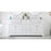 Elegant Kitchen/Bath Franklin 72" Double Bathroom Vanity, White
