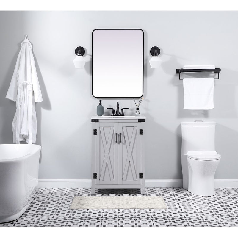 Elegant Kitchen/Bath Grant 24" Single Bathroom Vanity, Expresso