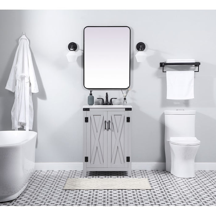 Elegant Kitchen/Bath Grant 24" Single Bathroom Vanity, Expresso