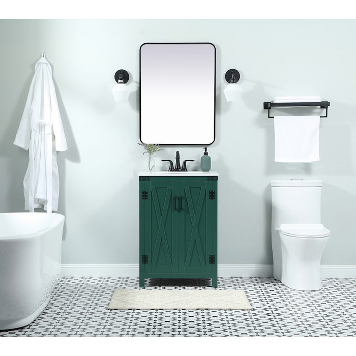 Elegant Kitchen/Bath Grant 24" Single Bathroom Vanity, Grey