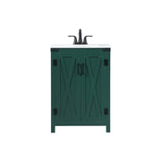 Elegant Kitchen/Bath Grant 24" Single Bathroom Vanity, Green - VF90224MGN