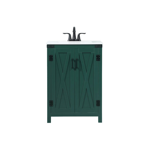 Elegant Kitchen/Bath Grant 24" Single Bathroom Vanity, Green - VF90224MGN