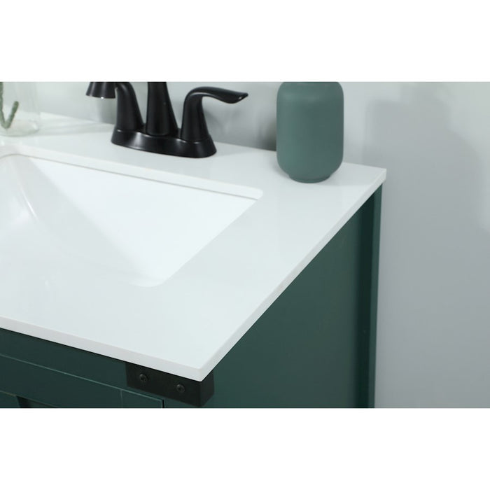 Elegant Kitchen/Bath Grant 24" Single Bathroom Vanity, Green
