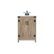 Elegant Kitchen/Bath Grant 24" Single Bathroom Vanity, Natural Oak - VF90224NT