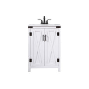 Elegant Kitchen/Bath Grant 24" Single Bathroom Vanity, White - VF90224WH