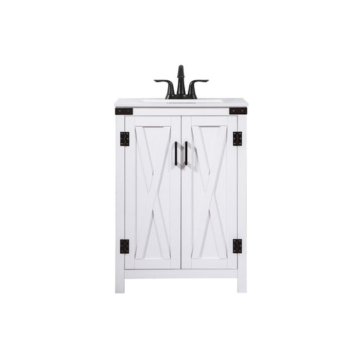 Elegant Kitchen/Bath Grant 24" Single Bathroom Vanity, White - VF90224WH