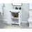 Elegant Kitchen/Bath Grant 24" Single Bathroom Vanity, White