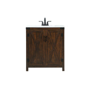 Elegant Kitchen/Bath Grant 30" Single Bathroom Vanity, Expresso - VF90230EX