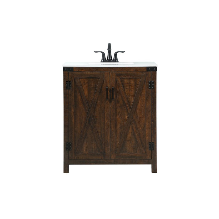 Elegant Kitchen/Bath Grant 30" Single Bathroom Vanity, Expresso - VF90230EX