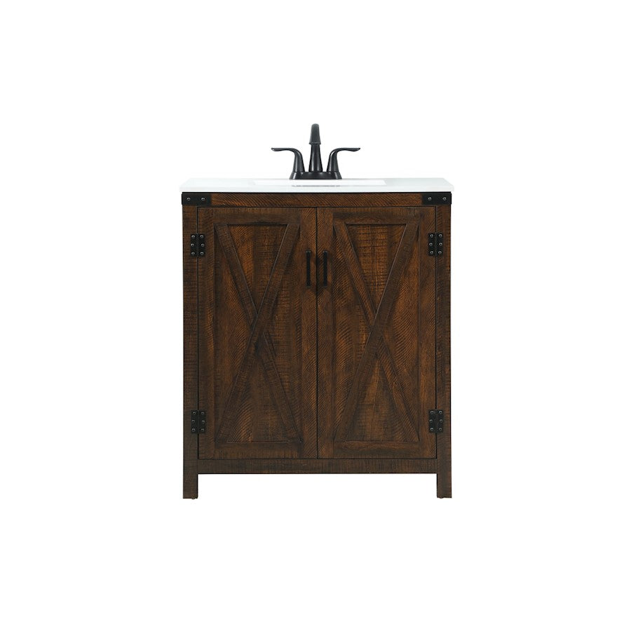 Elegant Kitchen/Bath Grant 30" Single Bathroom Vanity, Expresso - VF90230EX