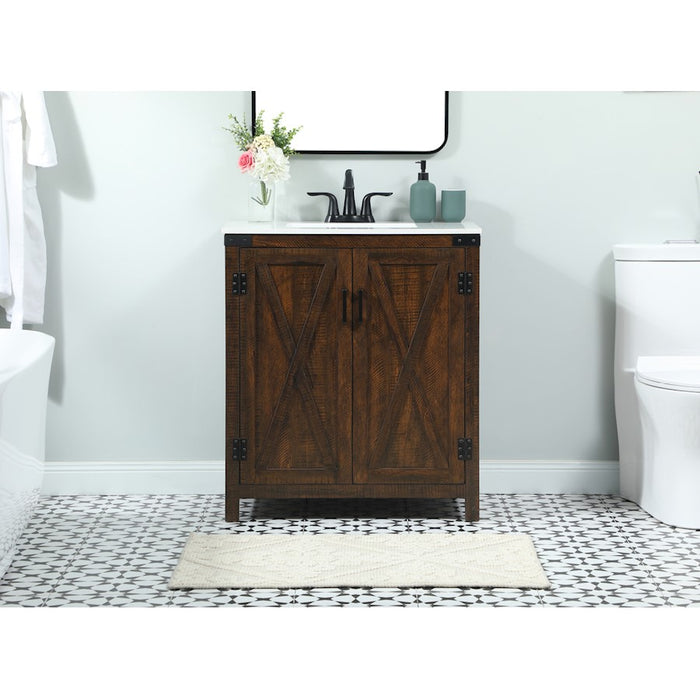 Elegant Kitchen/Bath Grant 30" Single Bathroom Vanity, Expresso