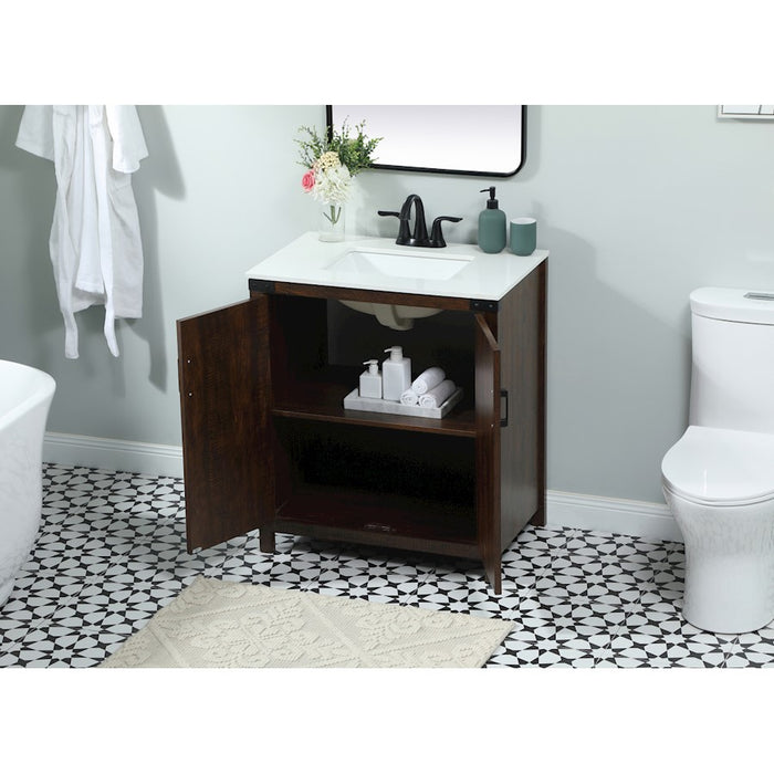 Elegant Kitchen/Bath Grant 30" Single Bathroom Vanity, Expresso