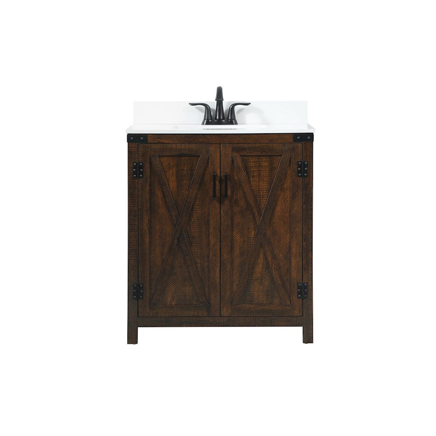 Elegant Grant 30" Single Bathroom Vanity, Expresso/Backsplash - VF90230EX-BS