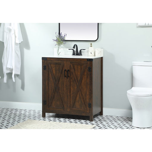 Elegant Grant 30" Single Bathroom Vanity, Expresso/Backsplash