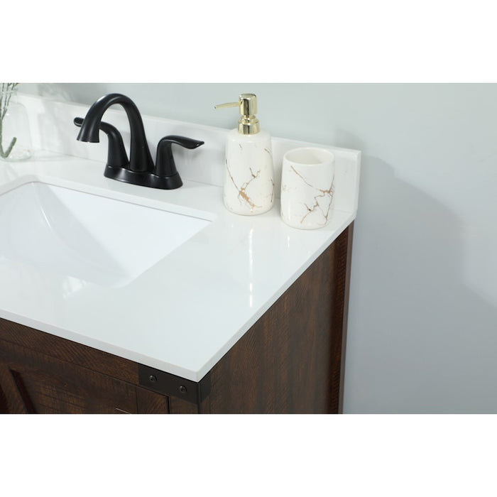Elegant Grant 30" Single Bathroom Vanity, Expresso/Backsplash