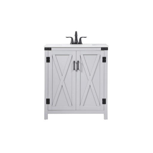 Elegant Kitchen/Bath Grant 30" Single Bathroom Vanity, Grey - VF90230GR