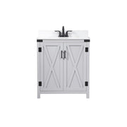 Elegant Grant 30" Single Bathroom Vanity, Grey/Backsplash - VF90230GR-BS