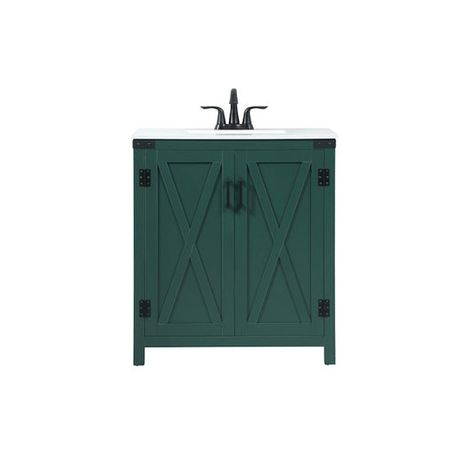 Elegant Kitchen/Bath Grant 30" Single Bathroom Vanity, Green - VF90230MGN