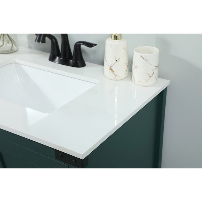 Elegant Kitchen/Bath Grant 30" Single Bathroom Vanity, Green