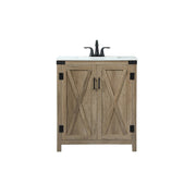 Elegant Kitchen/Bath Grant 30" Single Bathroom Vanity, Natural Oak - VF90230NT