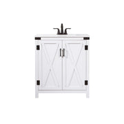 Elegant Kitchen/Bath Grant 30" Single Bathroom Vanity, White - VF90230WH