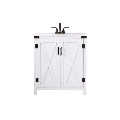 Elegant Kitchen/Bath Grant 30" Single Bathroom Vanity, White - VF90230WH