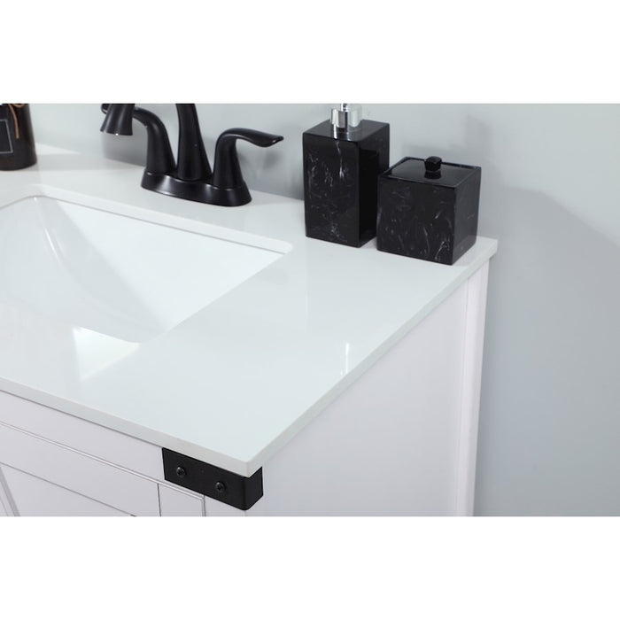 Elegant Kitchen/Bath Grant 30" Single Bathroom Vanity, White