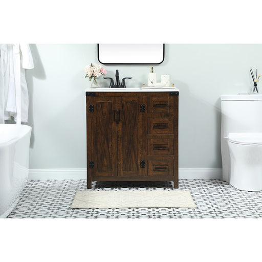 Elegant Kitchen/Bath Grant 32" Single Bathroom Vanity, Expresso