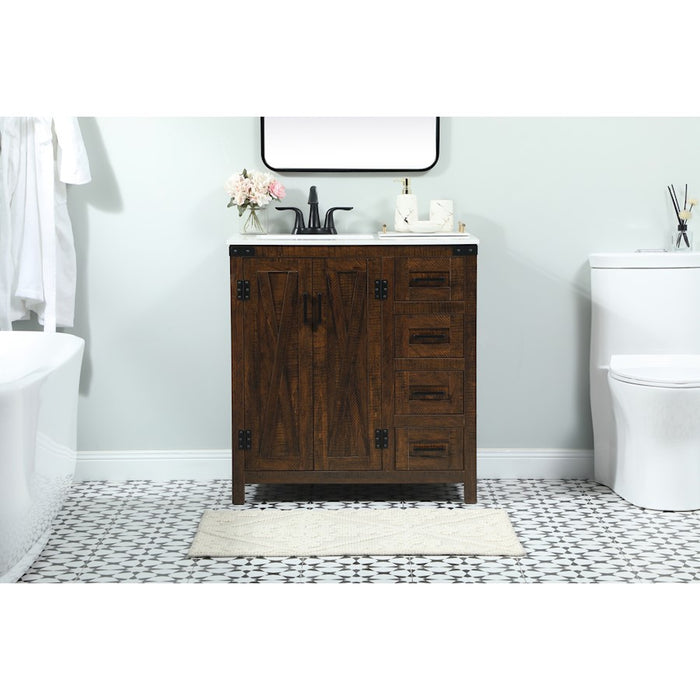 Elegant Kitchen/Bath Grant 32" Single Bathroom Vanity, Expresso