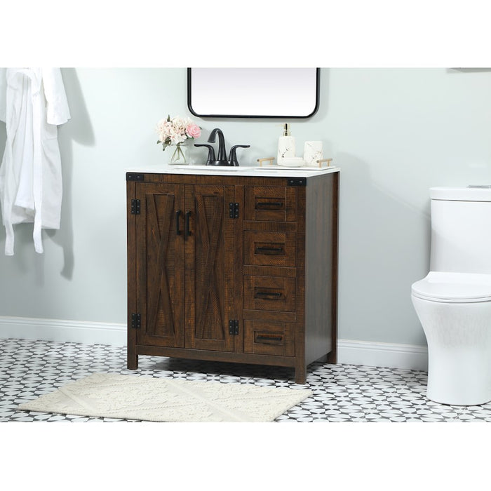 Elegant Kitchen/Bath Grant 32" Single Bathroom Vanity, Expresso