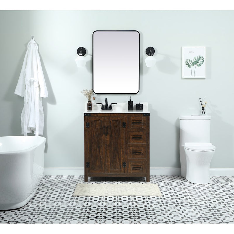 Elegant Kitchen/Bath Grant 32" Single Bathroom Vanity, Expresso