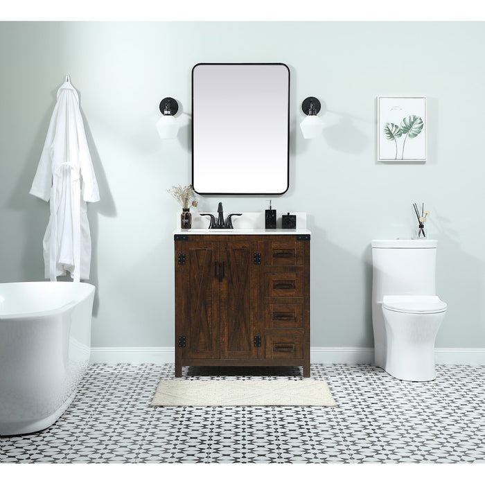 Elegant Kitchen/Bath Grant 32" Single Bathroom Vanity, Expresso