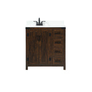 Elegant Grant 32" Single Bathroom Vanity, Expresso/Backsplash - VF90232EX-BS