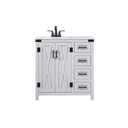 Elegant Kitchen/Bath Grant 32" Single Bathroom Vanity, Grey - VF90232GR