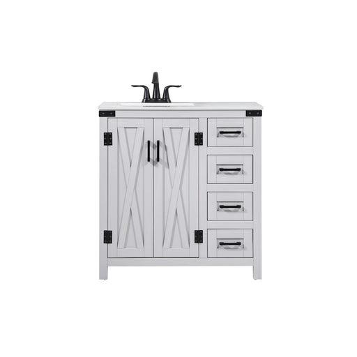 Elegant Kitchen/Bath Grant 32" Single Bathroom Vanity, Grey - VF90232GR