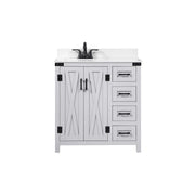 Elegant Grant 32" Single Bathroom Vanity, Grey/Backsplash - VF90232GR-BS