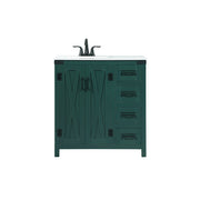 Elegant Kitchen/Bath Grant 32" Single Bathroom Vanity, Green - VF90232MGN