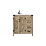 Elegant Kitchen/Bath Grant 32" Single Bathroom Vanity, Natural Oak - VF90232NT