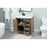 Elegant Grant 32" Single Bathroom Vanity, Natural Oak/Backsplash