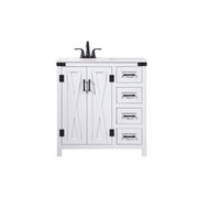 Elegant Kitchen/Bath Grant 32" Single Bathroom Vanity, White - VF90232WH