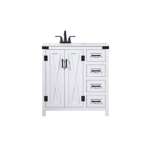 Elegant Kitchen/Bath Grant 32" Single Bathroom Vanity, White - VF90232WH