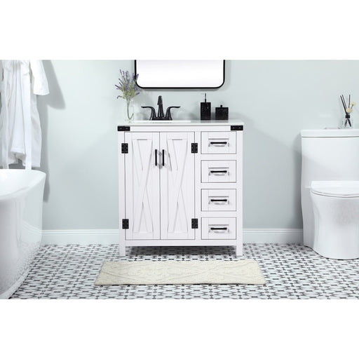 Elegant Kitchen/Bath Grant 32" Single Bathroom Vanity, White