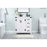 Elegant Grant 32" Single Bathroom Vanity, White/Backsplash