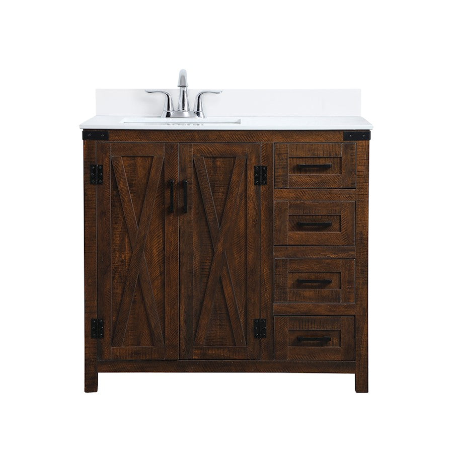 Elegant Grant 36" Single Bathroom Vanity, Espresso/Backsplash - VF90236EX-BS
